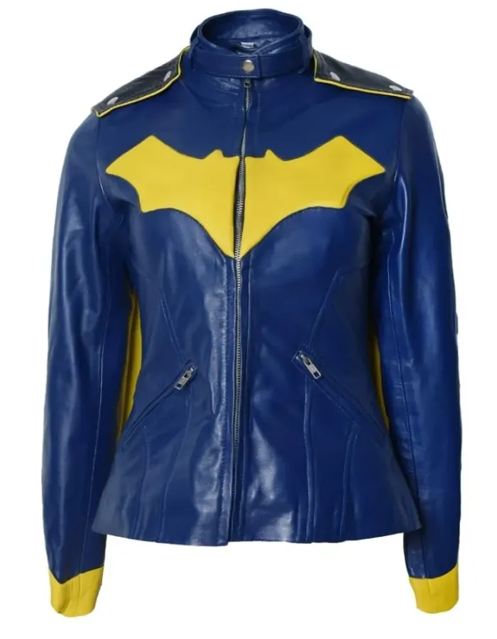 Batgirl Barbara Gordon Blue Leather Jacket 