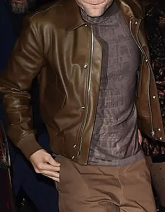Batman Robert Pattinson (Bruce Wayne) Brown Leather Jacket