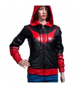 Batwoman Katherine Kane Hooded Leather Jacket Batwoman Katherine Kane Hooded Leather Jacket