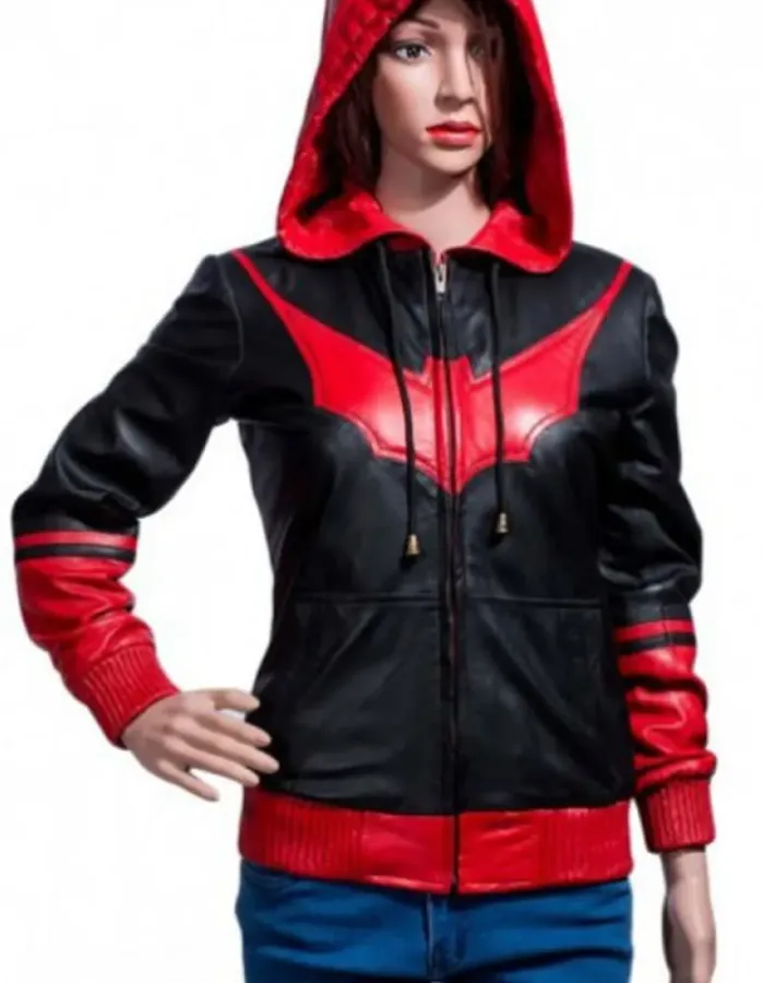 Batwoman Katherine Kane Hooded Leather Jacket Batwoman Katherine Kane Hooded Leather Jacket