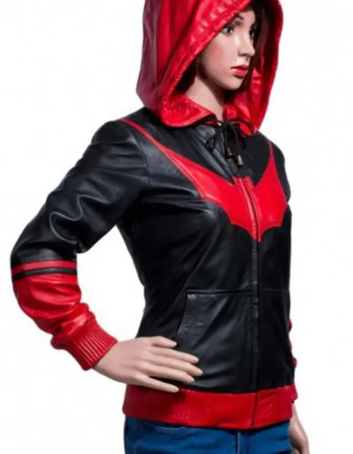Batwoman Katherine Kane Hooded Leather Jacket Batwoman Katherine Kane Hooded Leather Jacket