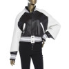 Bold and the Beautiful Paris Buckingham Bomber Leather Jacket Bold and the Beautiful Paris Buckingham Bomber Leather Jacket