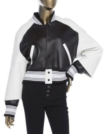 Bold and the Beautiful Paris Buckingham Bomber Leather Jacket Bold and the Beautiful Paris Buckingham Bomber Leather Jacket