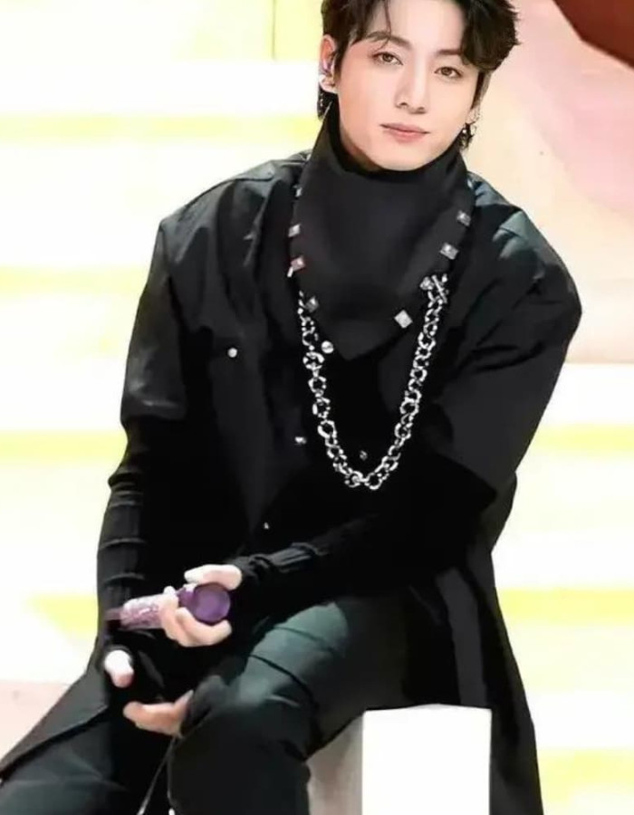 BTS Jung Kook Black Coat
