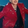 BTS Jimin VIBE Red Leather Jacket BTS Jimin VIBE Red Leather Jacket