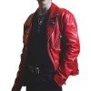 BTS Jimin VIBE Red Leather Jacket BTS Jimin VIBE Red Leather Jacket