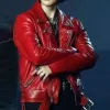 BTS Jimin VIBE Red Leather Jacket BTS Jimin VIBE Red Leather Jacket