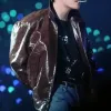 BTS V Kim Taehyung Brown Leather Jacket