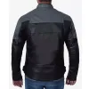Men's Grey and Black Cafe Racer Leather Jacket Men's Grey and Black Cafe Racer Leather Jacket