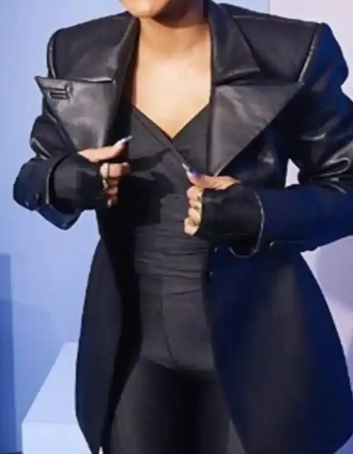 Divinity 2023 Karrueche Tran (Nikita) Black Leather Coat