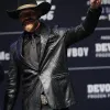 Donald Cerrone Python Black Leather Coat Donald Cerrone Python Black Leather Coat
