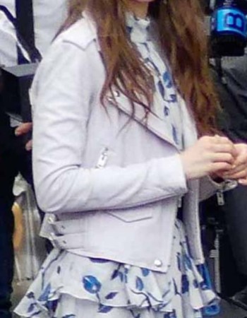 Emily In Paris Emily Cooper White Leather Jacket Emily In Paris Emily Cooper White Leather Jacket