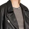 Emily In Paris Camille Black Biker Leather Jacket
