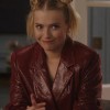 Emily In Paris S03 Camille Red Leather Blazer Emily In Paris S03 Camille Red Leather Blazer