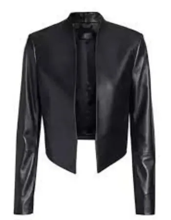 Emily in Paris Lily Collins (Emily Cooper) Black Leather Jacket
