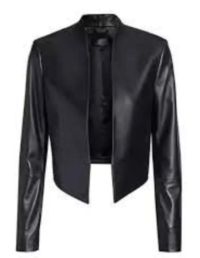 Emily in Paris Lily Collins (Emily Cooper) Black Leather Jacket