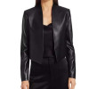 Emily in Paris Lily Collins (Emily Cooper) Black Leather Jacket Emily in Paris Lily Collins (Emily Cooper) Black Leather Jacket