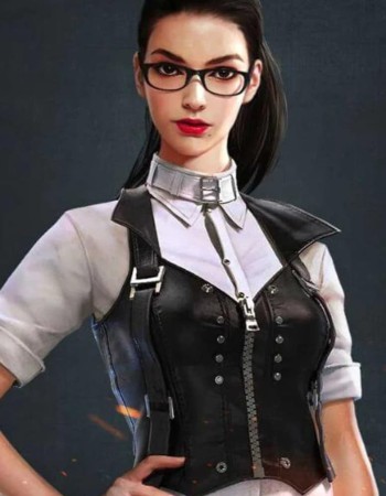Free Fire Battleground Nikita Garena Black Leather Vest
