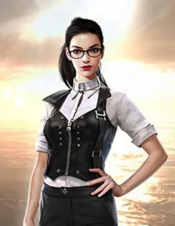 Free Fire Battleground Nikita Garena Black Leather Vest