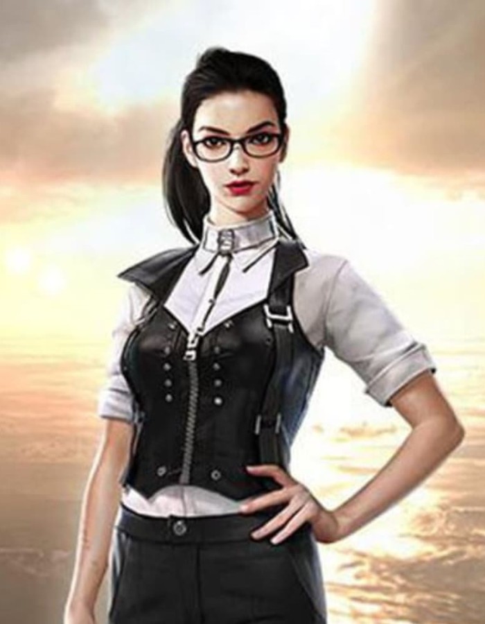 Free Fire Battleground Nikita Garena Black Leather Vest Free Fire Battleground Nikita Garena Black Leather Vest