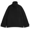 Fuzzy Black Wool Blend Jacket