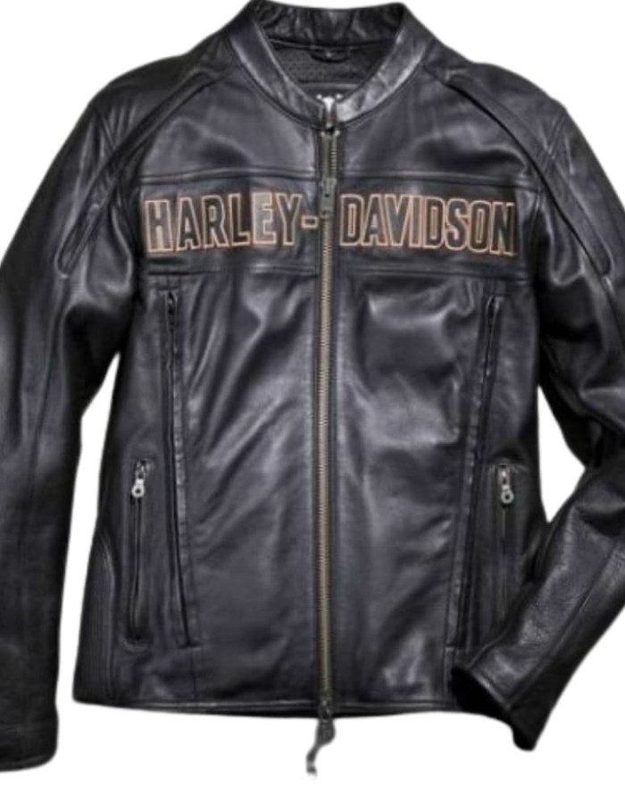 Harley Davidson Bike Rider Black Leather Jacket