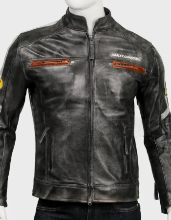 Harley Davidson Distressed Leather Jacket
