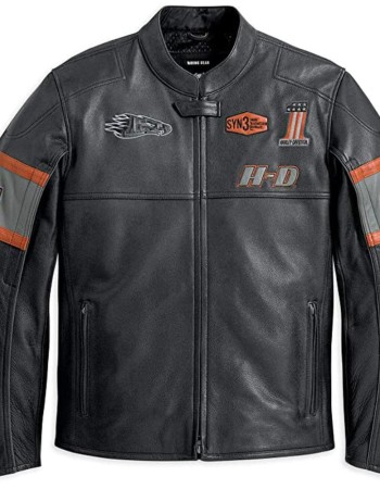 Harley Davidson HD1 Black Biker Leather Jacket