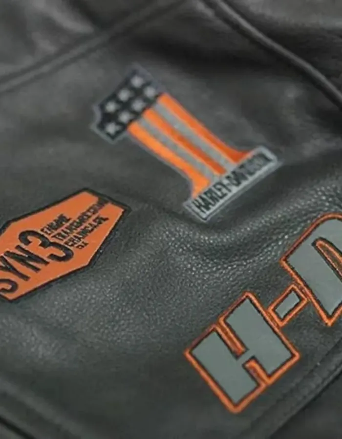Harley Davidson HD1 Black Biker Leather Jacket Harley Davidson HD1 Black Biker Leather Jacket