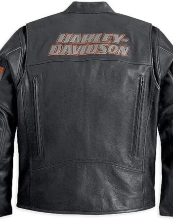 Harley Davidson HD1 Black Biker Leather Jacket