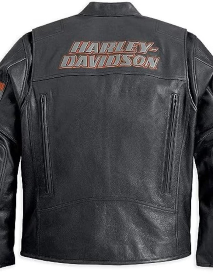 Harley Davidson HD1 Black Biker Leather Jacket