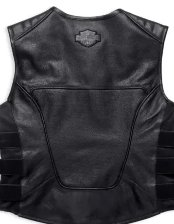Harley Davidson Black Leather Vest