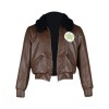 Hetalia America Alfred F Jones Brown Leather Bomber Jacket