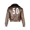 Hetalia America Alfred F Jones Brown Leather Bomber Jacket