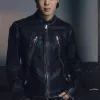 Jimin Black Biker Leather Jacket Jimin Black Biker Leather Jacket