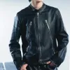 Jimin Black Biker Leather Jacket Jimin Black Biker Leather Jacket