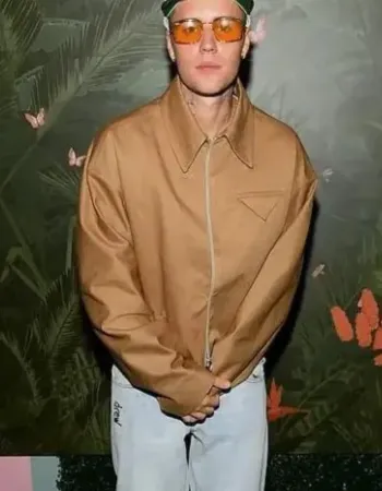Justin Bieber Billboard Zip-Up Brown Jacket