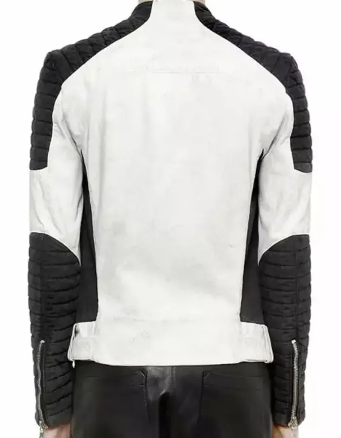 Justin Bieber Omnia Nightclub White Leather Jacket Justin Bieber Omnia Nightclub White Leather Jacket