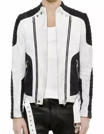 Justin Bieber Omnia Nightclub White Leather Jacket Justin Bieber Omnia Nightclub White Leather Jacket