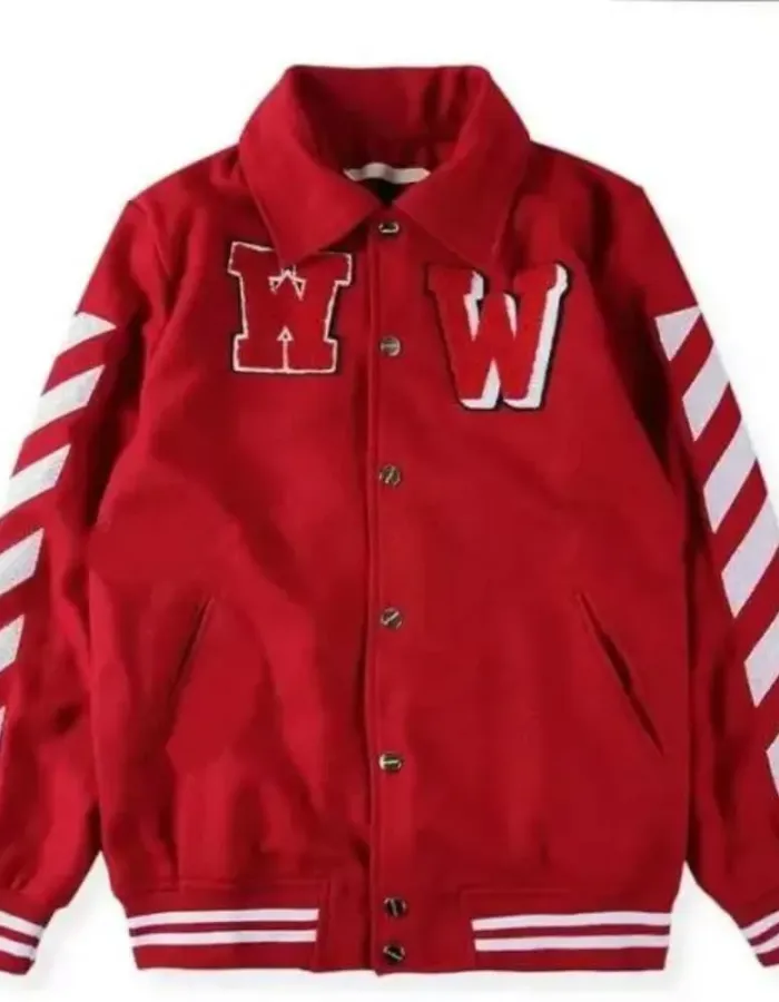 Justin Bieber Red Varsity Jacket