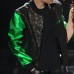 Justin Bieber X Factor Green Bomber Leather Jacket