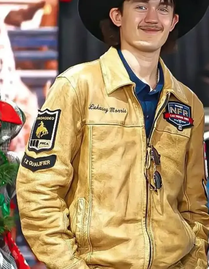 Logan Hay NFR Las Vegas Brown Leather Jacket Logan Hay NFR Las Vegas Brown Leather Jacket