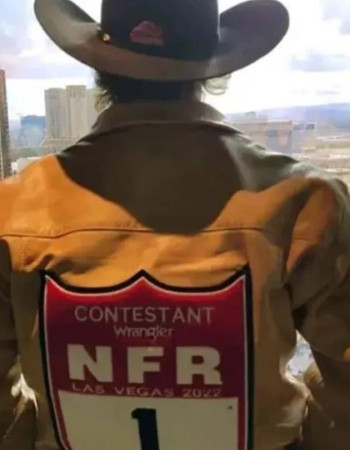 Logan Hay NFR Las Vegas Brown Leather Jacket