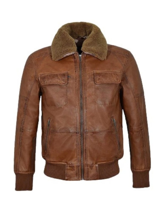 Men’s Air Force Aviator Shearling Brown Bomber Leather Jacket Men’s Air Force Aviator Shearling Brown Bomber Leather Jacket