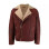 Men’s Aviator Shearling Burgundy Leather Jacket