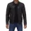 Men's Black Cafe Racer Biker Leather Jacket