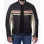 Men's Black Cafe Racer Padded Leather Jacket