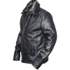 Men's Fur Black Leather Shearling Jacket