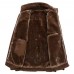 Men's Brown Fur Coat Style Leather Jacket