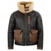 Men’s F-35 Aviator Chocolate Sheepskin Leather Jacket